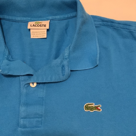 Lacoste mens polo in blue - Picture 2 of 3